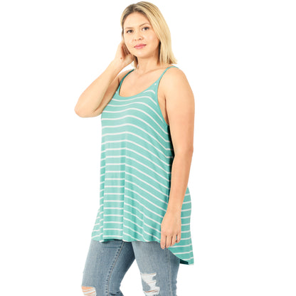 Plus front & back reversible spaghetti cami