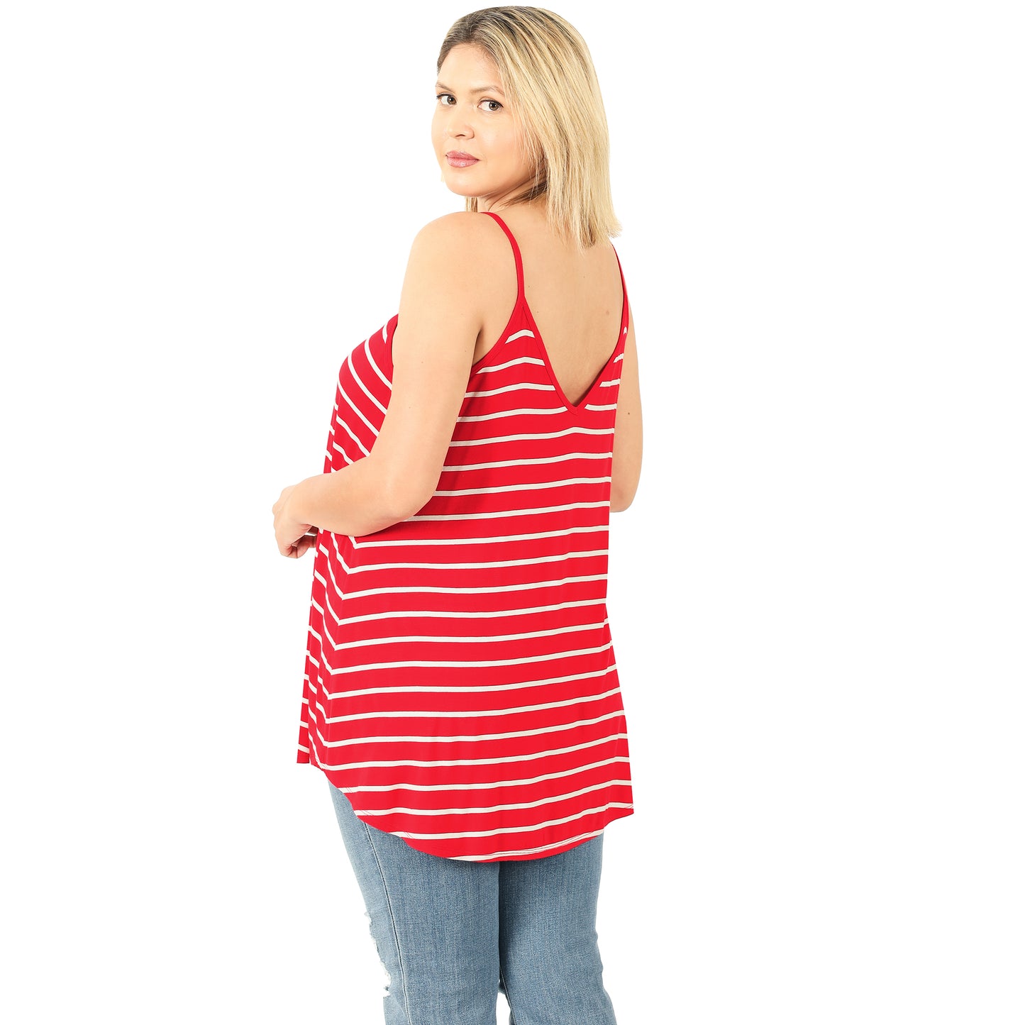 Plus front & back reversible spaghetti cami