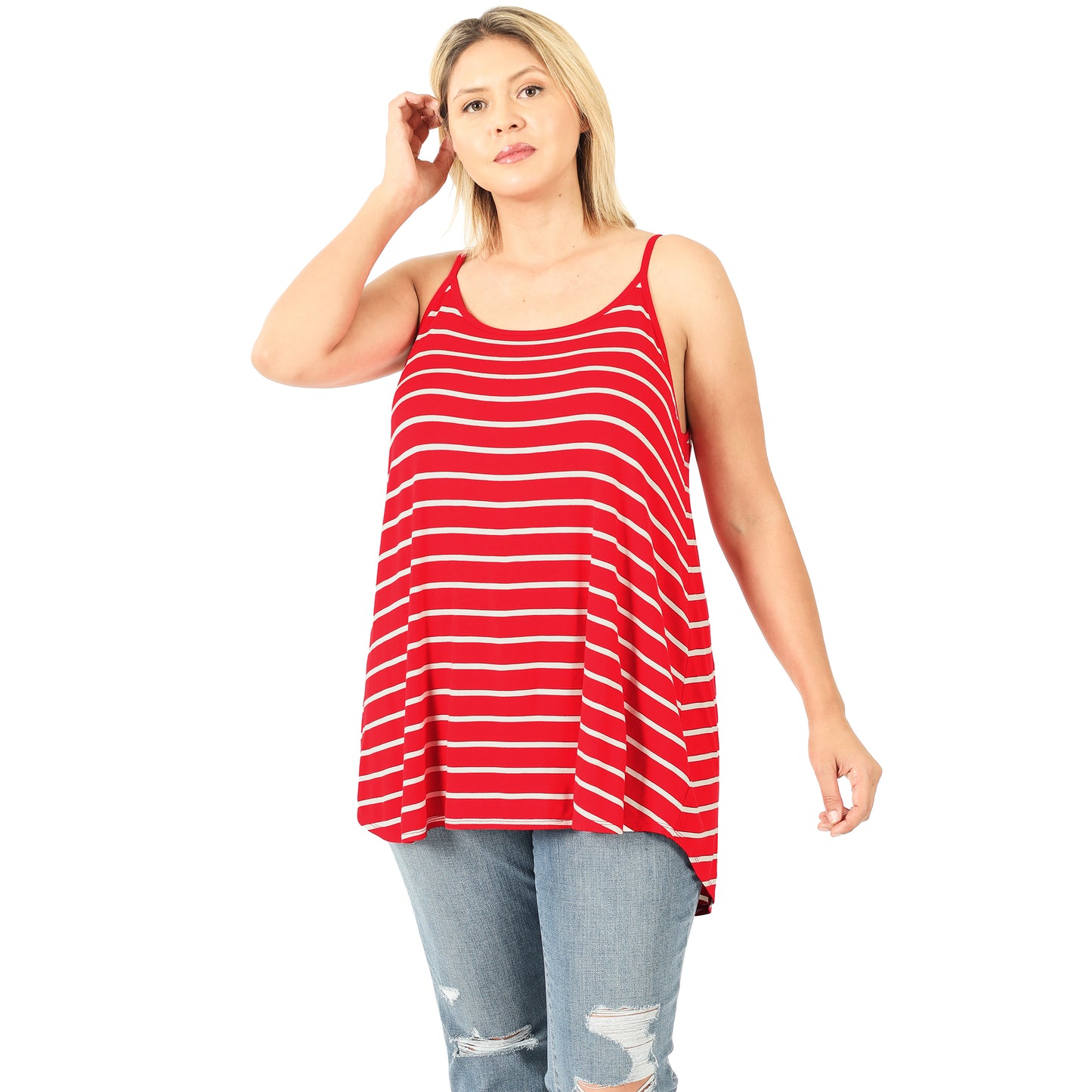 Plus front & back reversible spaghetti cami