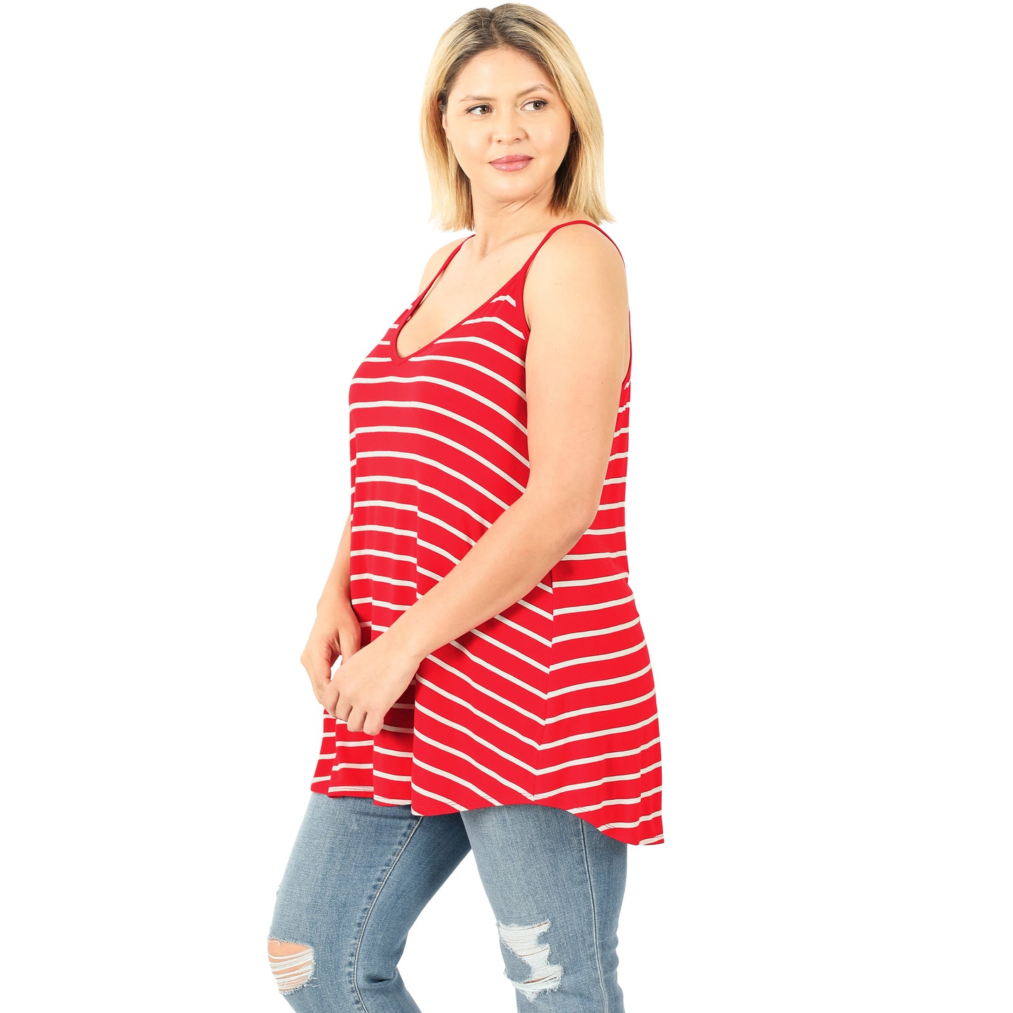 Plus front & back reversible spaghetti cami