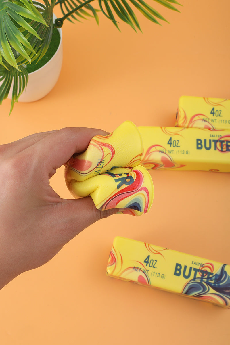 Tie dye rainbow butter stress relief squeezy