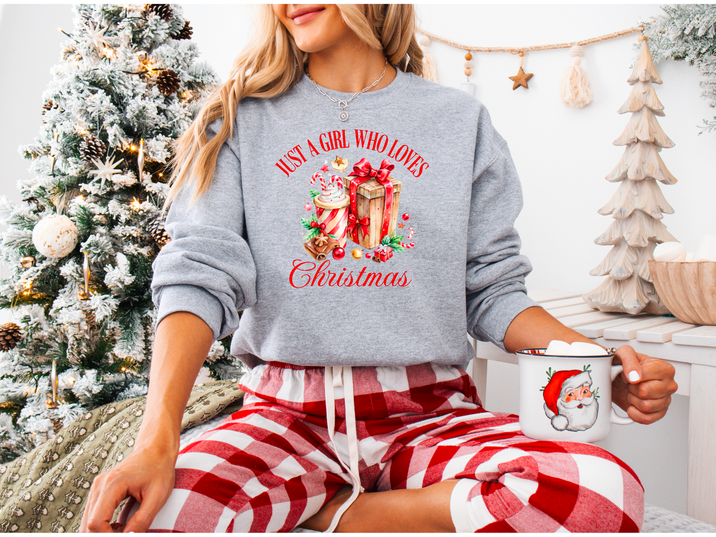 Just A Girl Who Loves Christmas Sweatshirt