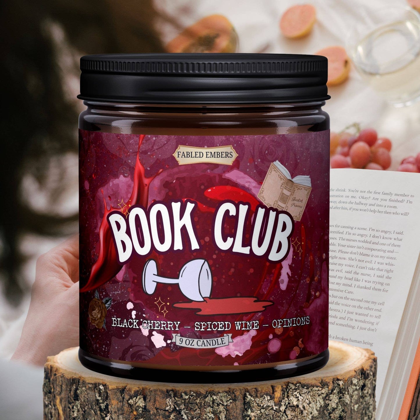 Book Club - Cherry Spice Scented Book Lovers Candle