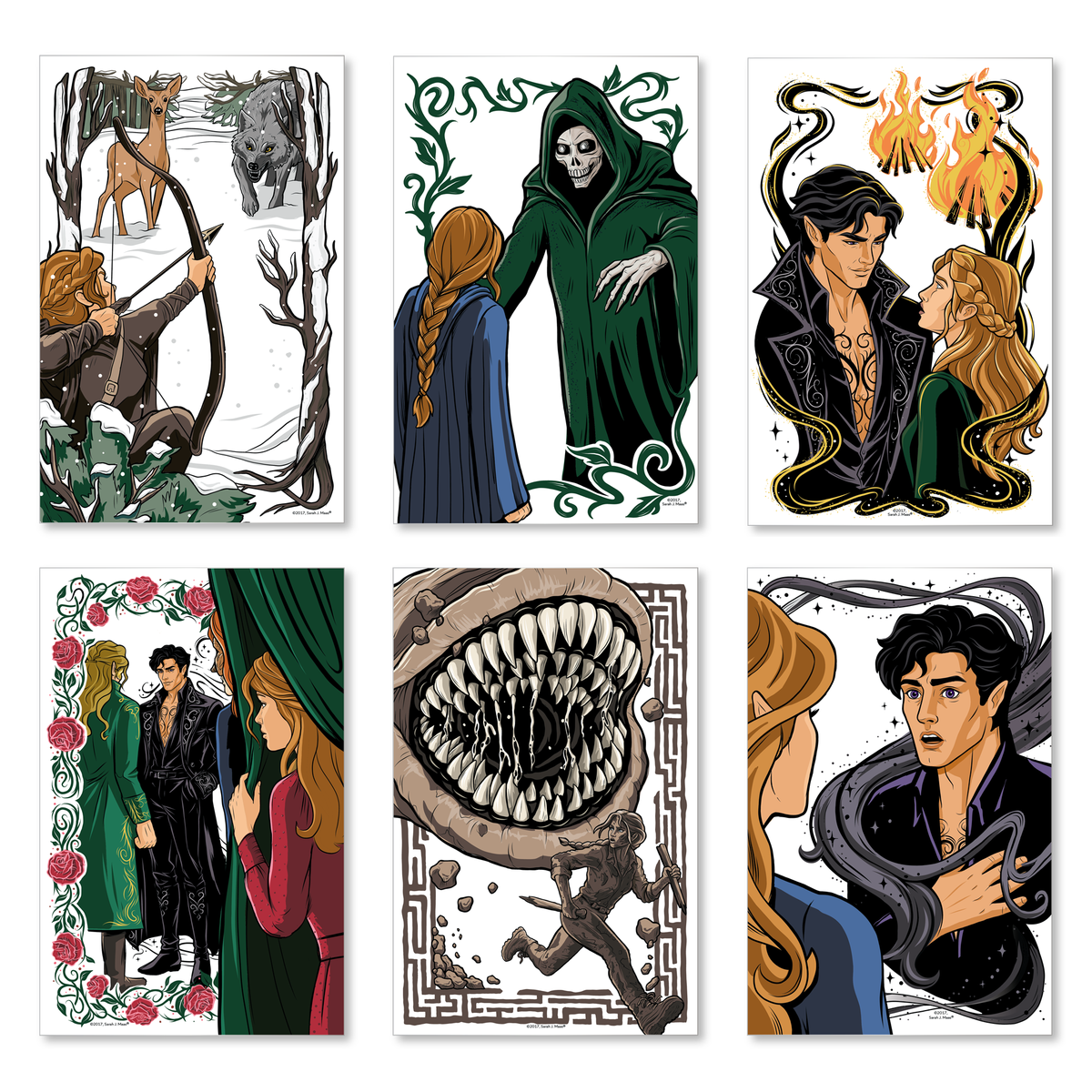 A Court of Thorns and Roses Book Scene Illustrations (6-Pk)