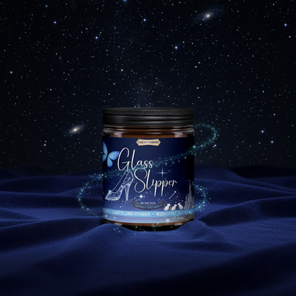 GLASS SLIPPER 9 oz Bookish fairytale Candle | Coconut Soy