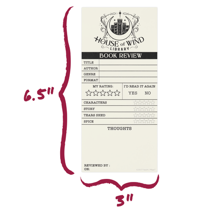 A Court of Thorns and Roses: House of Wind Library Book Review Sticky Notepad (3'' x 6.5'')