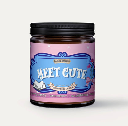 MEET CUTE - book lover trope | cotton candy candle