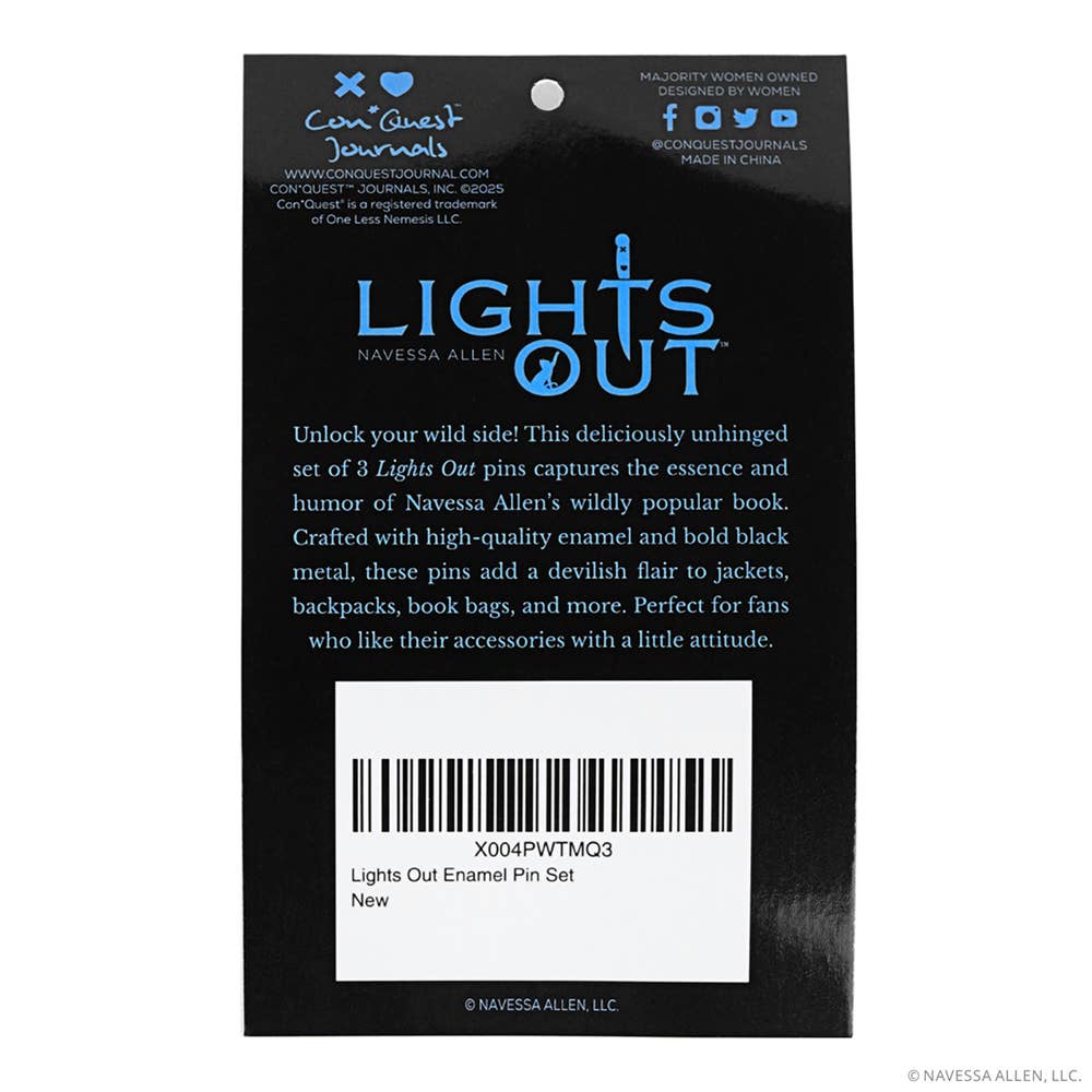 Lights Out Enamel Pins (3-Pack)
