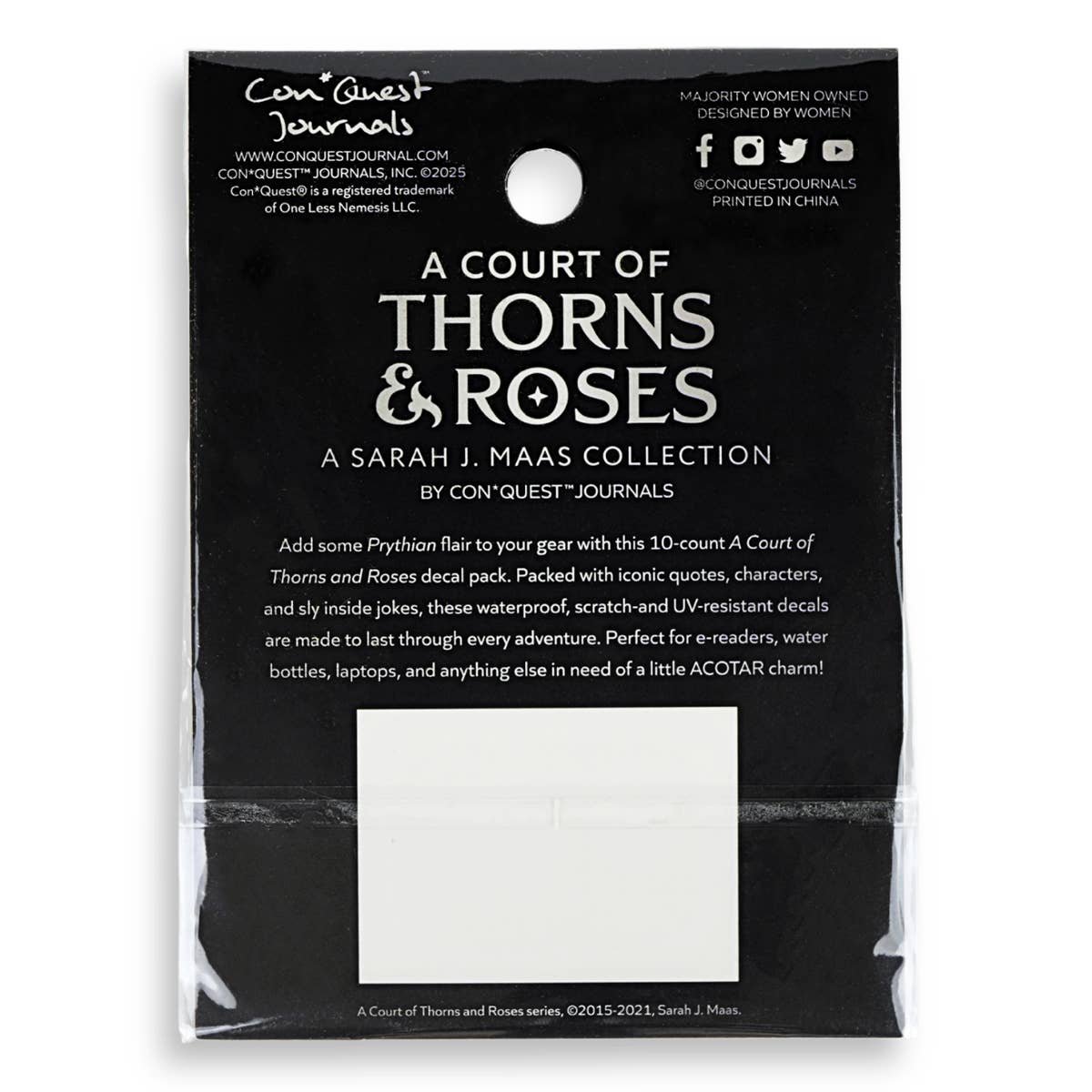 (10-Pack) A Court of Thorns and Roses Decals