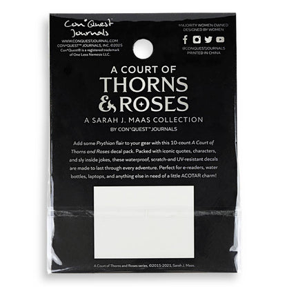 (10-Pack) A Court of Thorns and Roses Decals