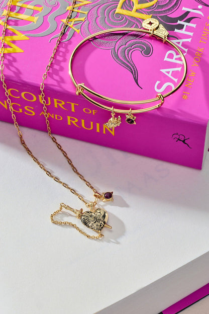 ACOTAR Wings and Ruin Sliding Dagger Heart Necklace