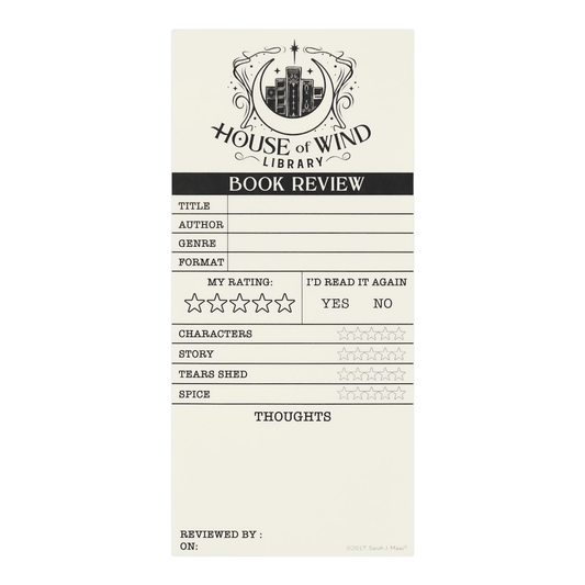 A Court of Thorns and Roses: House of Wind Library Book Review Sticky Notepad (3'' x 6.5'')