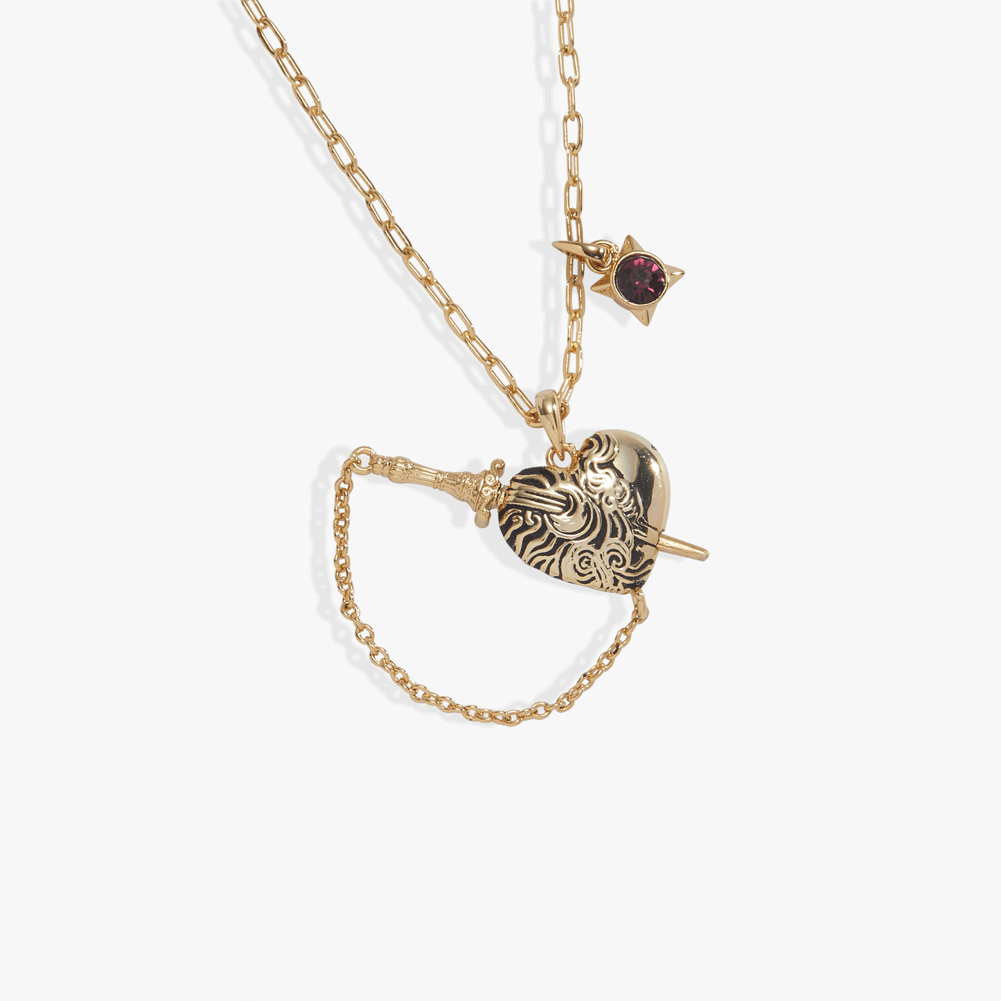 ACOTAR Wings and Ruin Sliding Dagger Heart Necklace