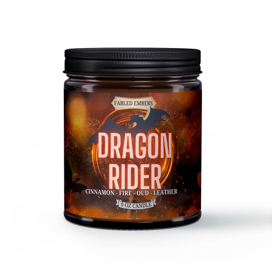 DRAGON RIDER fantasy bookish candle