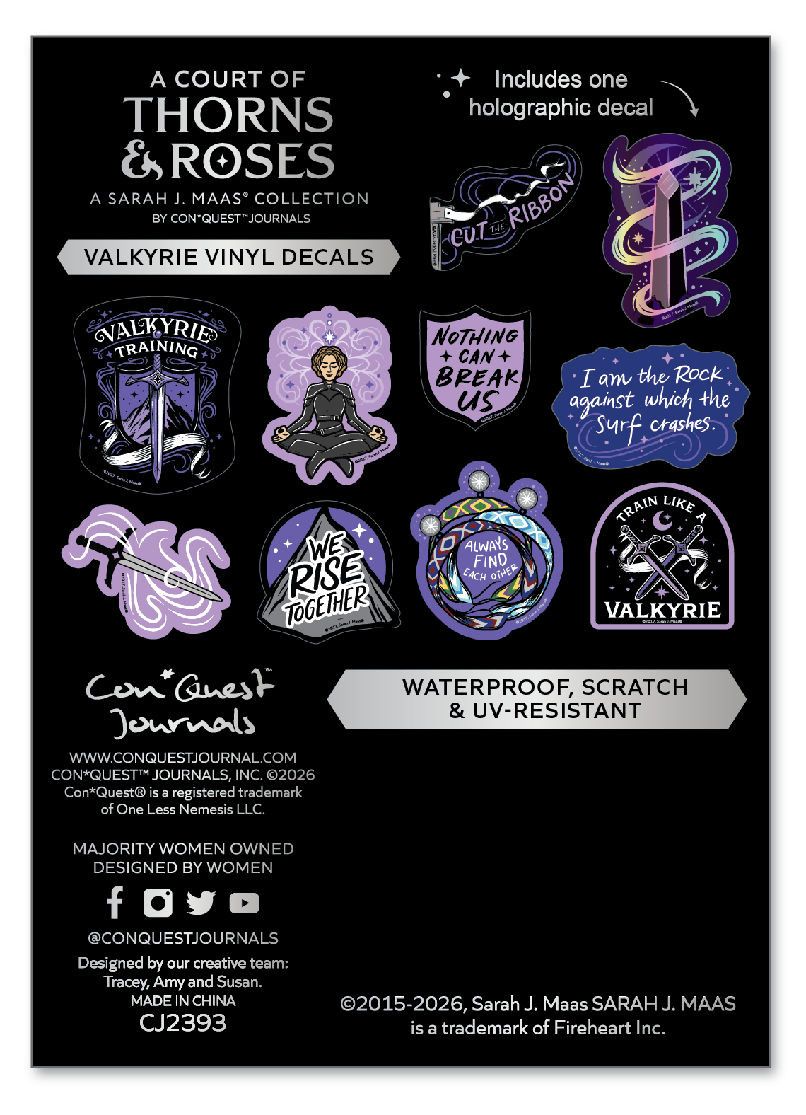 (10-Pack) A Court of Thorns and Roses: Valkyrie Decals