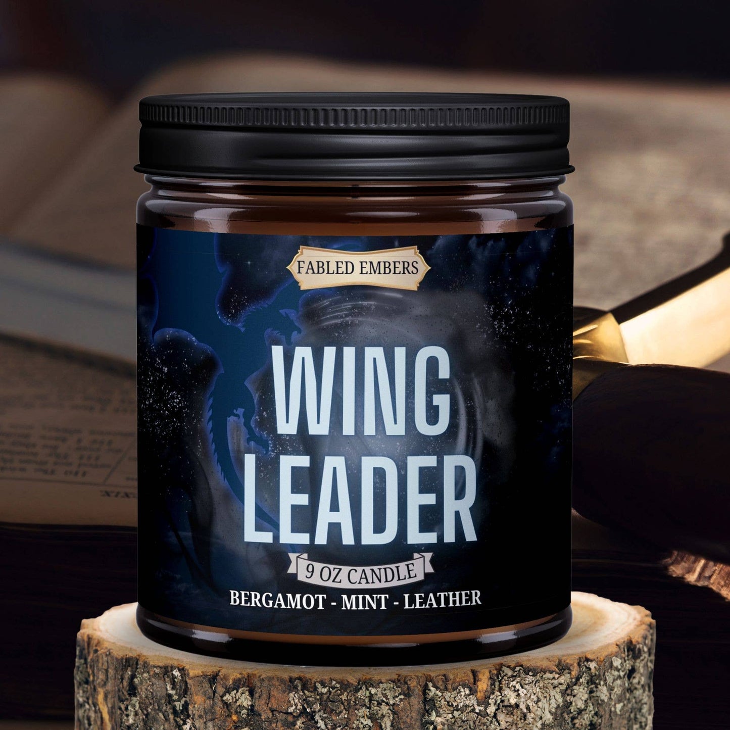 WING LEADER romantacy 9oz Book Lovers Candle