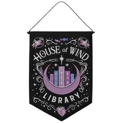 A Court of Thorns and Roses: House of Wind Library Cloth Tapestry Pennant (16'' x 24'')