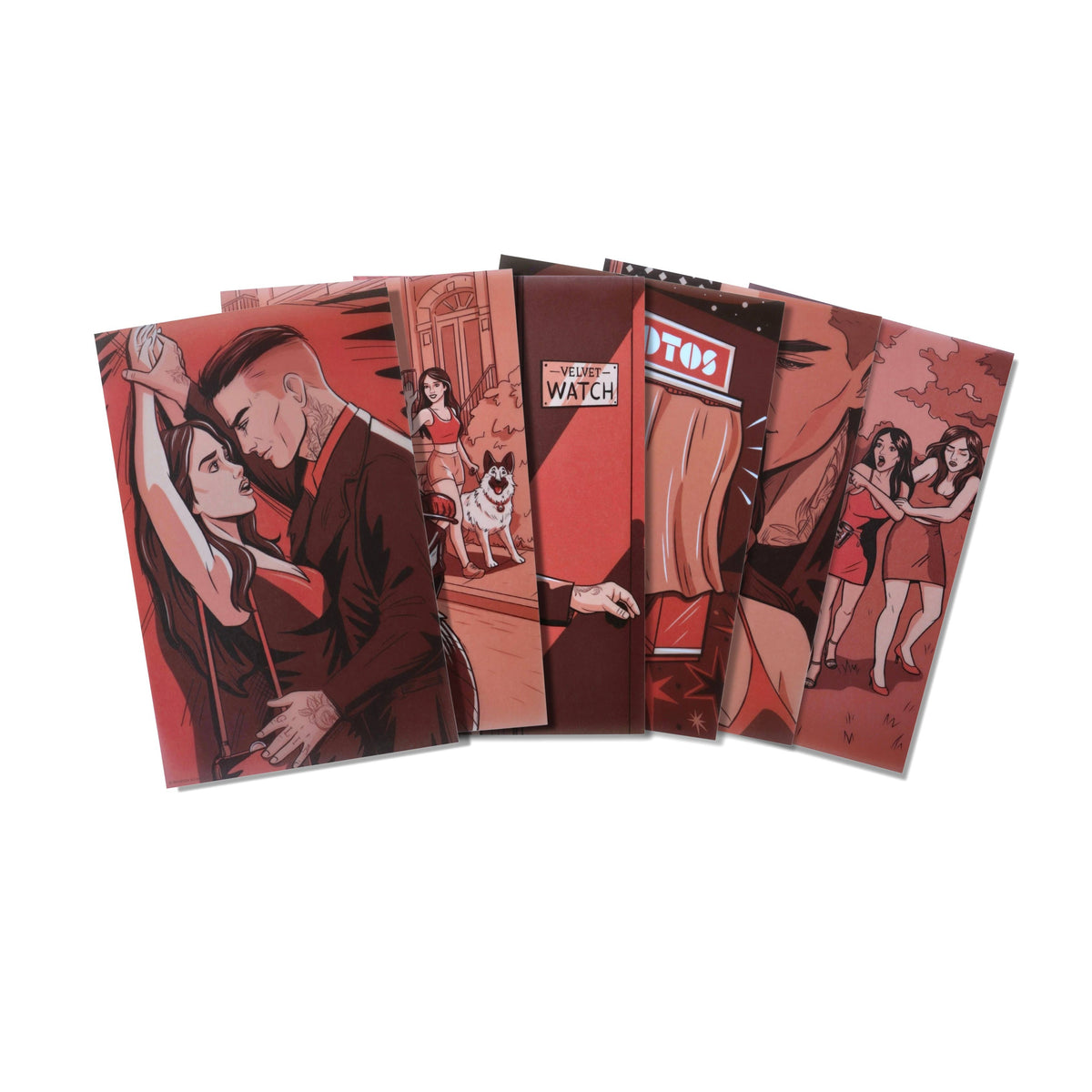 Caught Up Book Scene Illustrations (6-Pack)