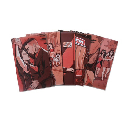 Caught Up Book Scene Illustrations (6-Pack)